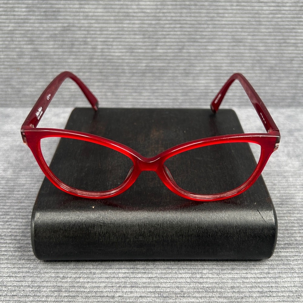 Max Mara MM 1294 Red Cat Eye y2k Eyeglasses Frames Size Large 145mm Designer